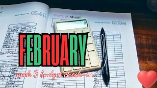 weekly budget check-in (Feb 14-21) & budget by paycheck