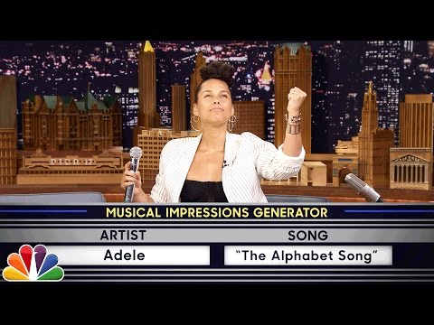 , title : 'Wheel of Musical Impressions with Alicia Keys'