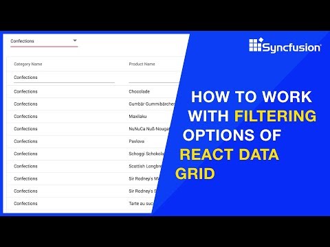 How to Work with Filtering Options of React Data Grid