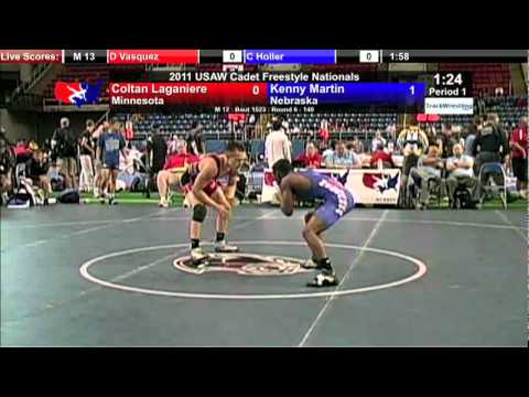 Cadet Freestyle 140 - Kenny Martin (NE) vs. Coltan Laganiere (MN)
