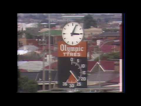 1985 Round 12 half time behind the scenes - featuring typical 80s entertainment a brass band