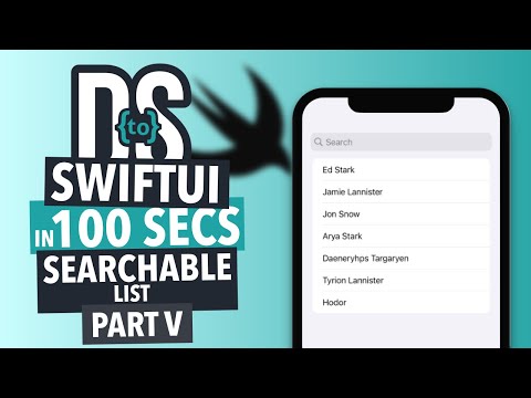 SwiftUI Basics: Searchable List in 100 Seconds Part V