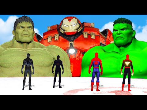 TEAM SPIDERMAN VS HULK ARMY - SUPERHERO BATTLE