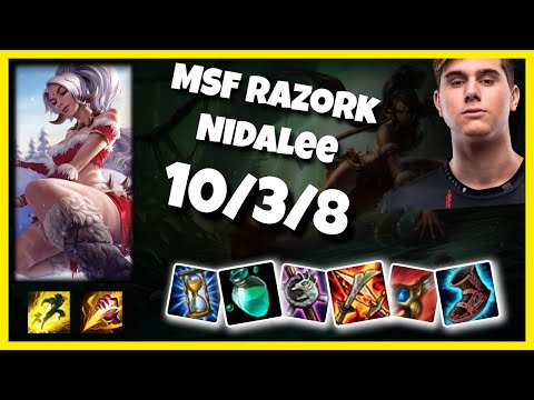 MSF Razork Nidalee Jungle (10/3/8) Gameplay Replay - Patch 10.18
