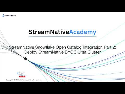StreamNative Snowflake Open Catalog Integration Part 2: Deploy StreamNative BYOC Ursa Cluster