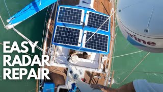 RADAR REPAIR | TEAK DECK REFINISHING | Sailboat Boat Maintenance  | Heart Knot Life Sailing|  EP 70