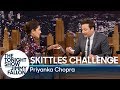 Priyanka Chopra And Jimmy Fallon Compete In A Skittles Challenge