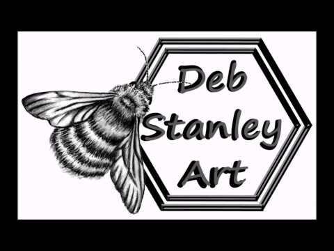 Toxic, Stargazing, Bokeh background in Pan Pastels by Deb Stanley Art