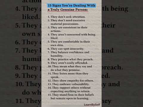 15 signs you are dealing with a truly genuine person