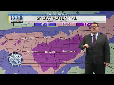 Blizzard Conditions with Heavy Snow and Wind over much of North Dakota