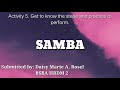 I SOLO VIDEO SAMBA Basic Skills By Daisy Marie Rosel