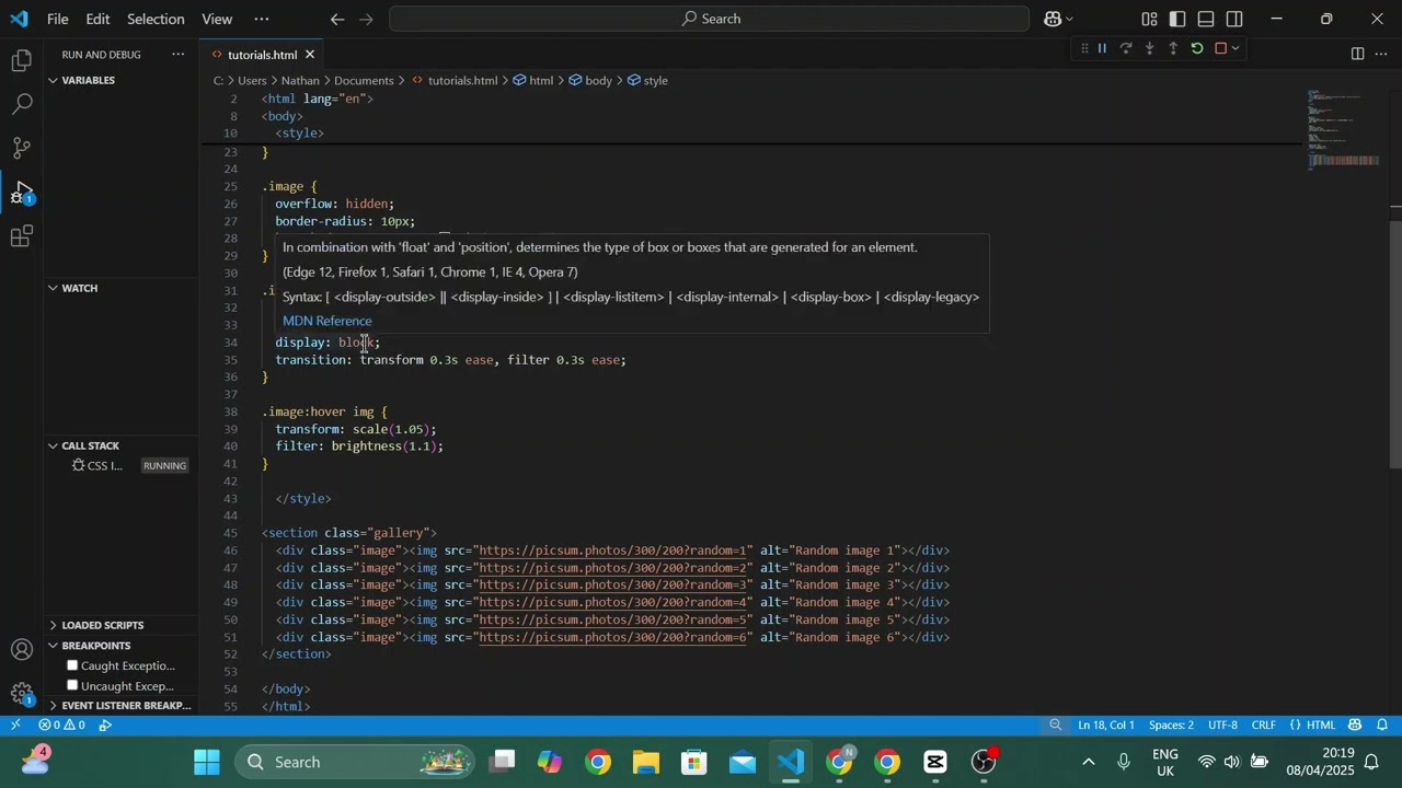 Build a CSS Image Gallery with Hover Effects #foryou #coding #webdevelopment