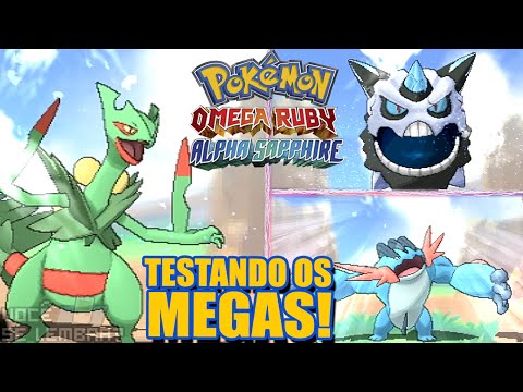 TESTANDO TODOS OS MEGAS DA DEMO!! Pokémon Omega Ruby & Alpha Sapphire! (ALL MEGAS DEMO)