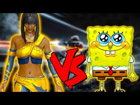 Tanya Vs SpongeBob Army - Epic Battle - Mortal Kombat Costume Skin Mod