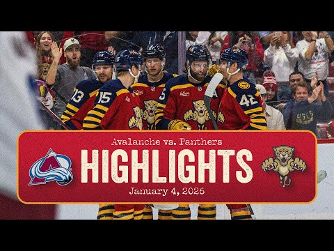 Panthers vs Avalanche Highlights | 1.4.26