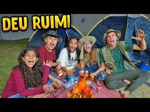 ACAMPAMOS FORA DE CASA COM CRIANÇAS! - *DEU RUIM*