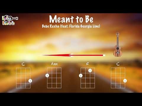 Meant to Be - Bebe Rexha (feat. Florida Georgia Line) - Ukulele play along (C, Am, F, Dm)