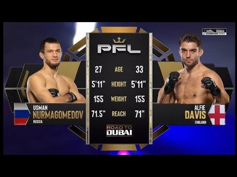 Usman Nurmagomedov VS Alfie Davis | Full Fight in HD | PFL Light Weight Title Fight | Full HD | 