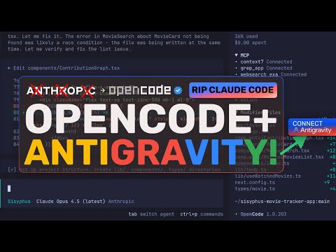 OpenCode + Free Opus 4.5 (Antigravity Auth) : STOP USING Claude Code MAX This is the NEW ALTERNATIVE