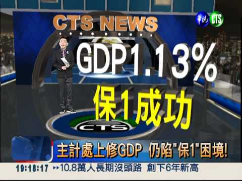 主計處上修GDP 仍陷"保1"困境