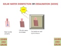 Solar Water Disinfection Or Desalination (Sodis)