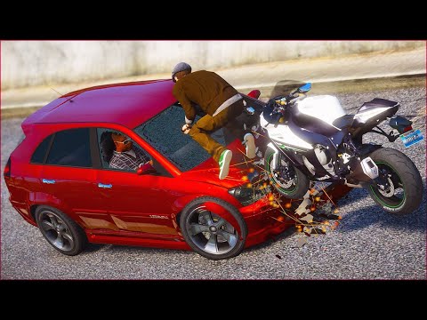 GTA 5 Motorcycle Crashes Episode 06 (Euphoria Physics Showcase)