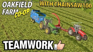 SILAGE WITH CHAINSAW100 | Farming Simulator 17 | Oakfield Farm - Episode 36