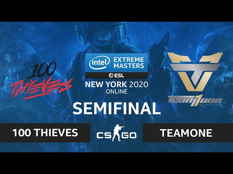CS:GO - 100 Thieves vs TeamOne [Dust2] Map 2 - IEM New York 2020 - Semi-final - NA
