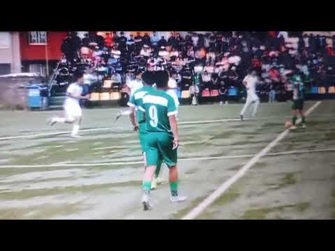 Renato Vergara, marca el tercer gol para la selección infantil Los Ángeles 