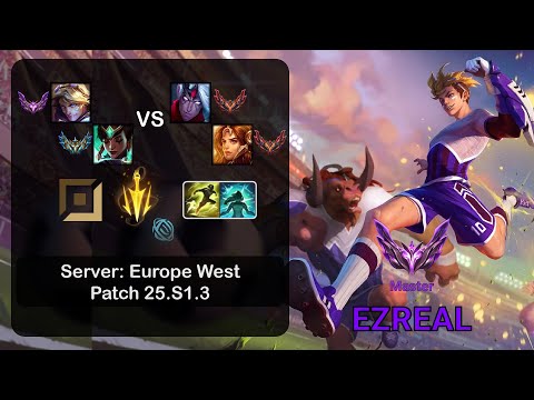 Ezreal ADC + Karma vs Varus + Leona - EUW Master - Patch 25.S1.3