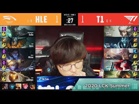 Faker Plays Sett Mid  |  2020 LCK Summer W6D3 |  HLE VS T1 Game 3 Highlights  |