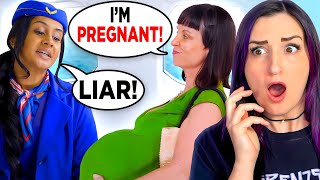 REAL Pregnant Woman Reacts To FAKE Pregnant Woman Thrown Off Plane?!