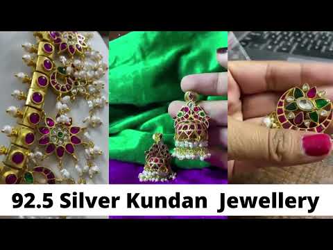 Jss silver kundan haram gold plated necklace
