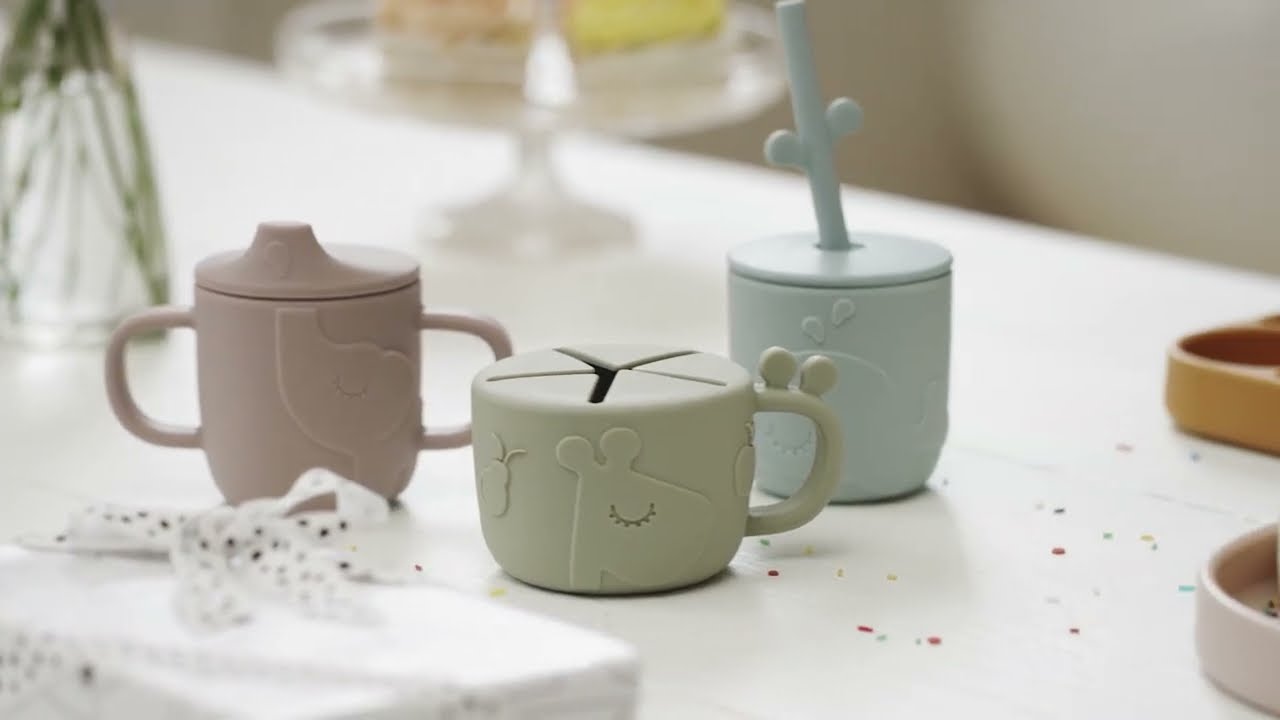 Done by Deer Peekaboo silicone snack cup Raffi Blue