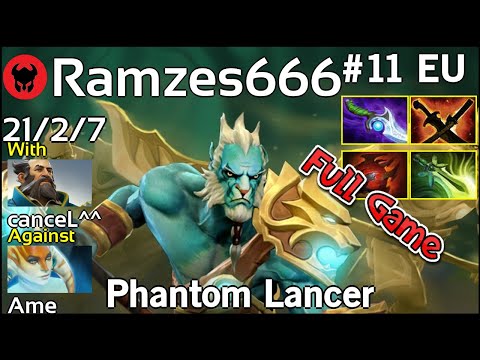 Ramzes666 plays Phantom Lancer!!! Dota 2 Full Game 7.21