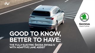 The fully electric ŠKODA ENYAQ iV: with Adaptive Lane Assist Trailer