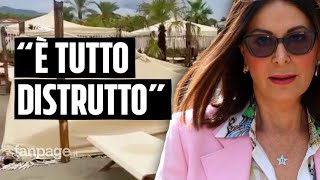 Tromba d’aria in Toscana, danni al Twiga. Daniela Santanchè: “È tutto distrutto, non ho parole”
