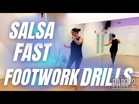 salsa fast footwork drills and workout part 2 // salsa dance class for all levels