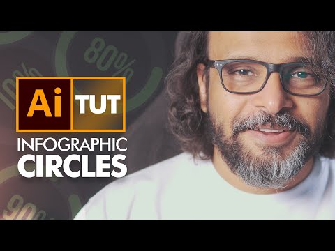 Infographic Circles in Adobe Illustrator اردو हिंदी