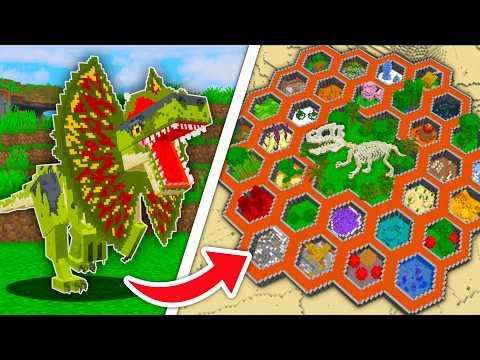 I Trapped EVERY DINOSAUR in Minecraft Hardcore