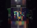 Rubik's Cube Robot World Record Progression #rubikscube #robotics #puzzle