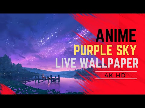 ANIME PURPLE SKY LIVE WALLPAPER 4K  l  MAKE PC LOOK AWSOME #pcwallpapers #pc #4kwallpapers #4k #cool