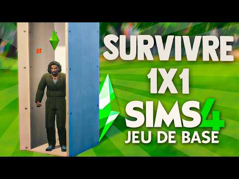 SURVIVE in ONE TILE (BASE GAME only) 🥵 | Sims 4 Challenge