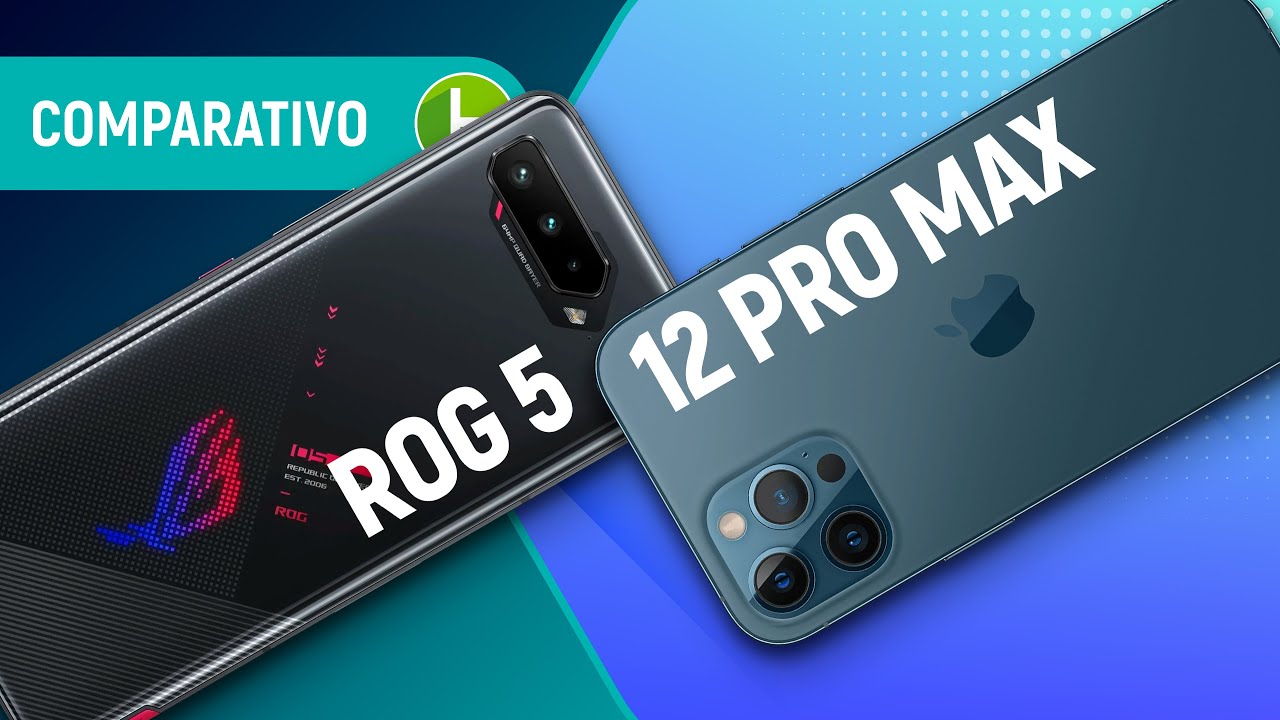 ROG PHONE 5 vs IPHONE 12 PRO MAX: CELULAR GAMER bate MAIS RÁPIDO da Apple? | Comparativo