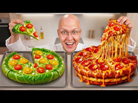 99 vs 9,999 Calorie Pizza Challenge