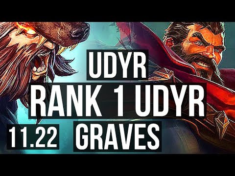 UDYR vs GRAVES (JNG) | Rank 1 Udyr, 6/0/6, 800K mastery, Dominating | BR Grandmaster | 11.22