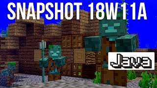 Tridents, Shipwrecks, and Drowned in Minecraft Snapshot 18w11a