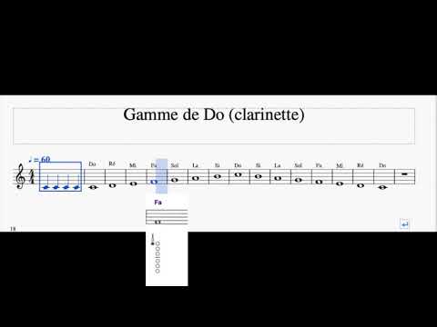 Gamme de Do en ronde (clarinette)