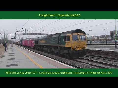 Freightliner Class 66 66507 passing Northampton | Friday 1st March 2019