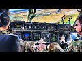 US AIR FORCE C 17 EPIC Tactical Takeoff Descent And Landing Cockpit View